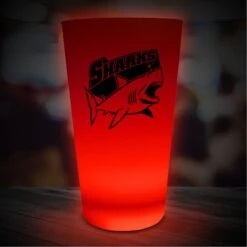 16 Oz. Red Neon Look Pint Glass