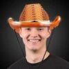 Orange LED Sequin Cowboy Hat(Blank) -Bar Supply Store QPic 946