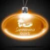 24" Laser Engraved Amber Yellow Oval Light-Up Pendant Necklace -Bar Supply Store QPic 955