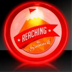 2" Digi-Printed Red Light-Up Circular Badge