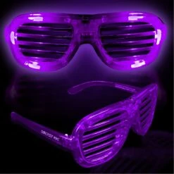 Purple Light-Up Slotted Eyeglasses